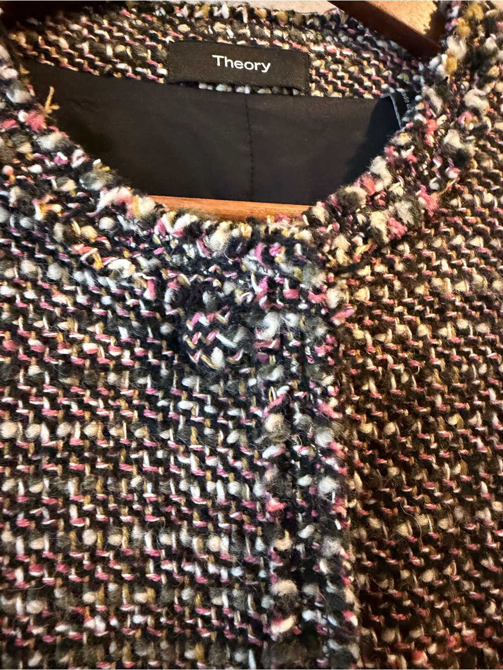 Theory Multi-Color Tweed Cropped Jacket - Picture 5 of 8